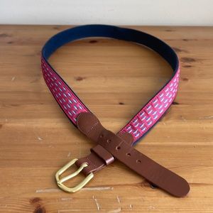 Men’s Leather Man Ltd. Sharks Canvas Belt